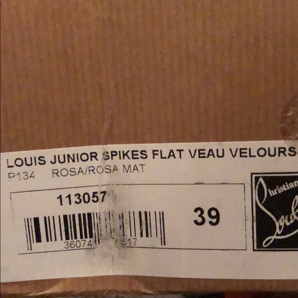 Pink Suede Louis Junior Spikes Sneakers - Picture 6 of 7